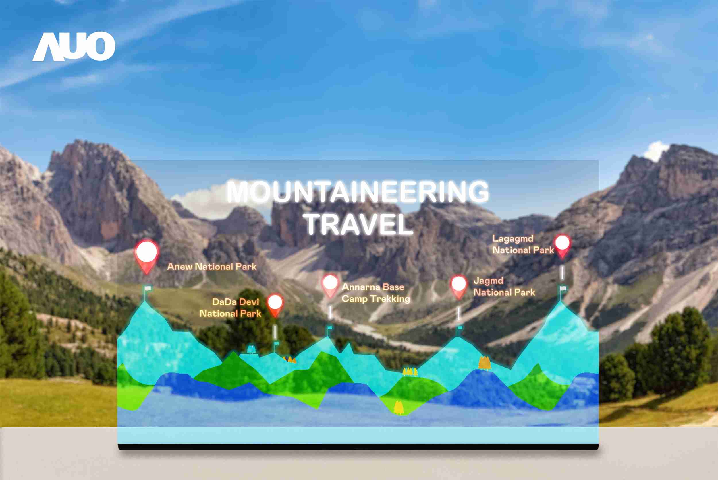 尊龙集团展示全球单片尺寸最大(*)42吋透明Micro LED显示器拼接而成的〝64吋透明Micro LED显示器〞，，，具备高透明度、、1,000 nits高亮度、、、、广色域、、、、采用三边无边框的无缝拼接等多重特色，，呈现超高清、、、细腻画质而不遮挡后方视觉，，，满足层峰需求，，可广泛运用于零售、、、艺术展览或商业空间等场域